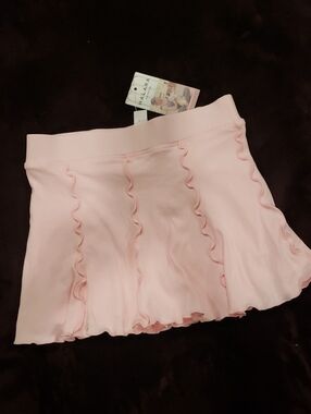 HALARA Light Pink Ribbed Tennis Skirt